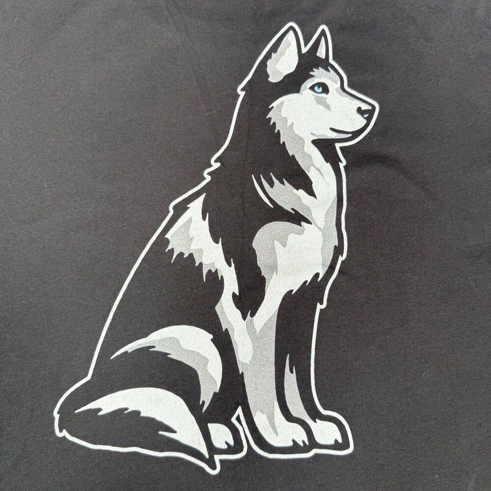 Life Is Good Shirt Womens XL Faded Black Crusher Lite Husky Dog Graphic Tee‎ NWT